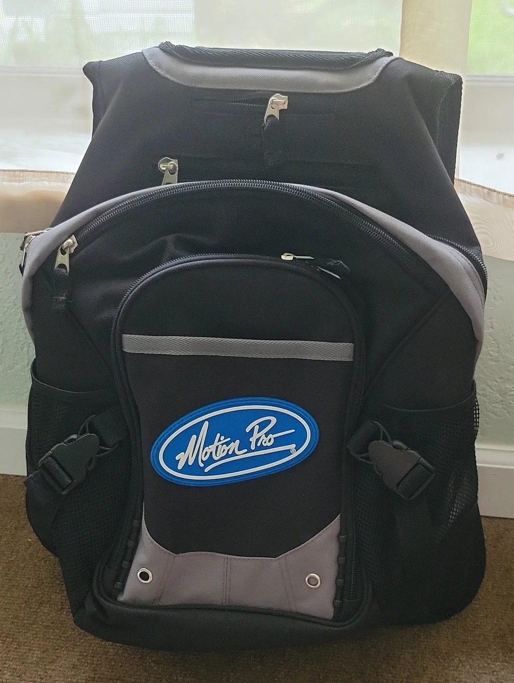 Motion Pro Black and Grey Men's Backpack Laptop Lightweight